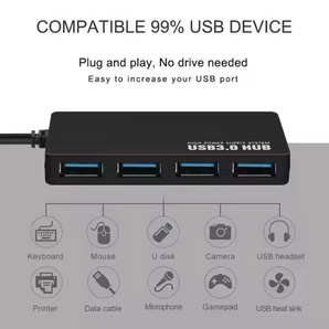 Portable 4 Port USB Hub 3.0
